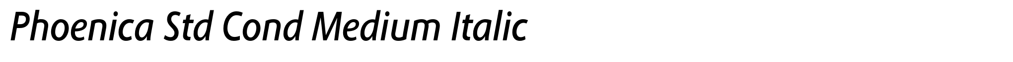 Phoenica Std Cond Medium Italic image